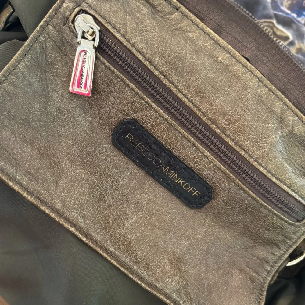 Rebecca Minkoff Nylon Bag. Olive Green Purse. Studded 18”x12” Designer